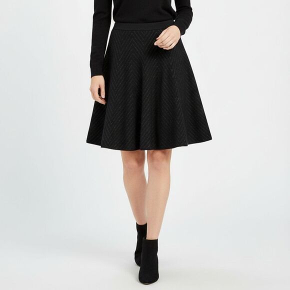 Saks Fifth Avenue Dresses & Skirts - Saks Fifth Avenue Black Lurex A-Line Mini Skirt - Size XL